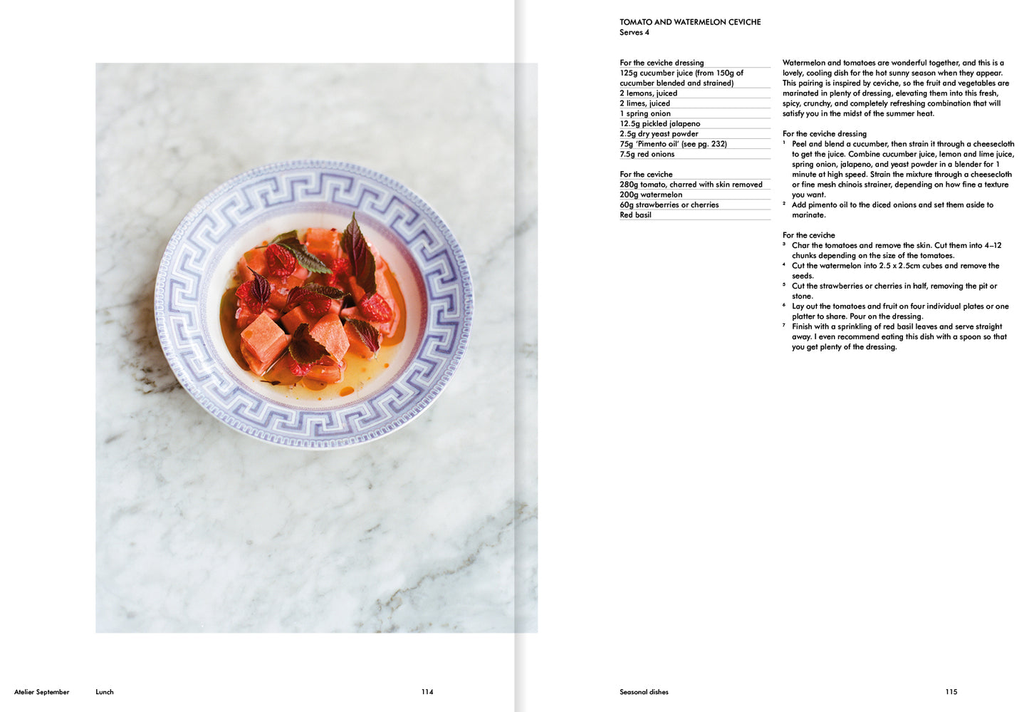 Atelier September Cookbook